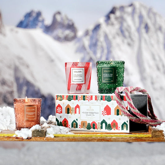 Holiday Essentials Alpine Candle Trio - Assorted Gift Set