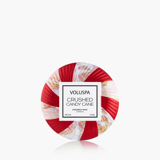 Crushed Candy Cane - Mini Tin Candle