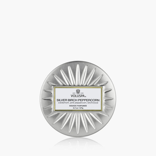 Silver Birch Peppercorn - Mini Tin Candle