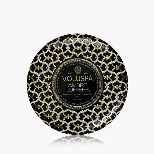 Ambre Lumiere - 3 Wick Tin Candle