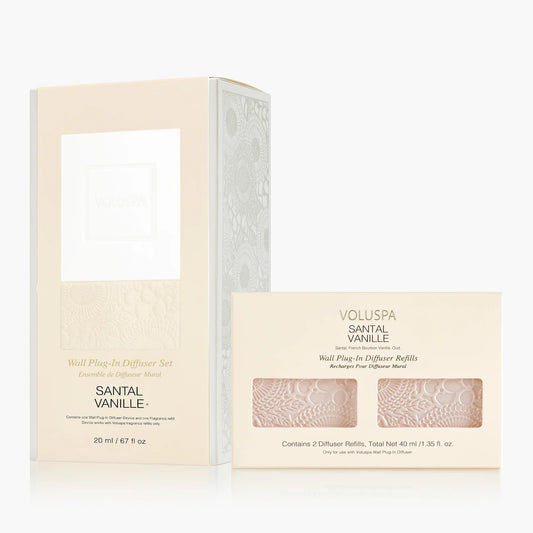 Santal Vanille - Wall Plug-In Starter Kit + Twin Refills Bundle