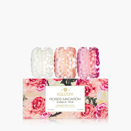 Roses Collection - Macaron Candle Trio Gift Set