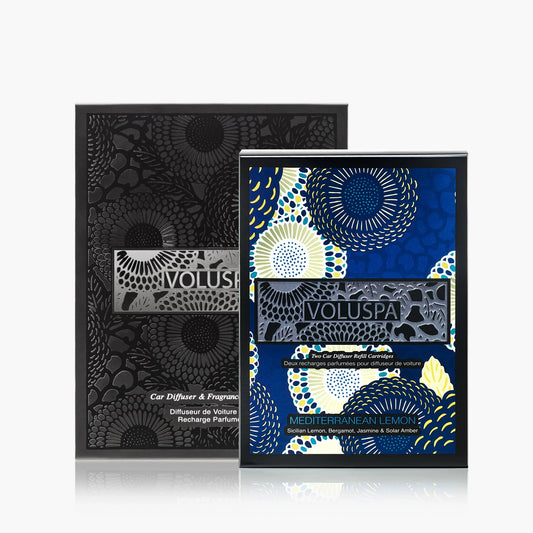Mediterranean Lemon - Car Diffuser Starter Kit + Refills Bundle