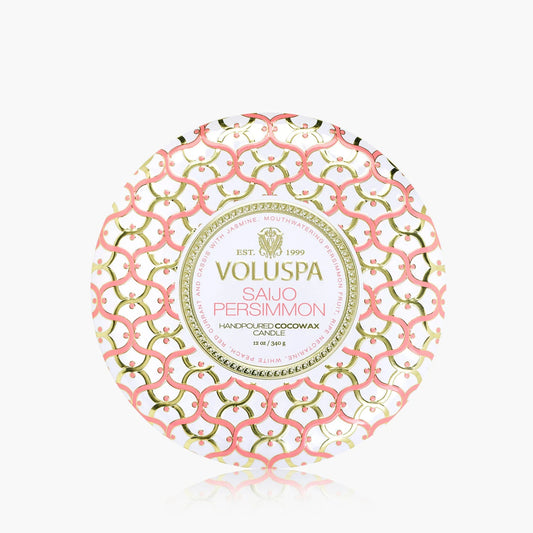 Saijo Persimmon - 3 Wick Tin Candle