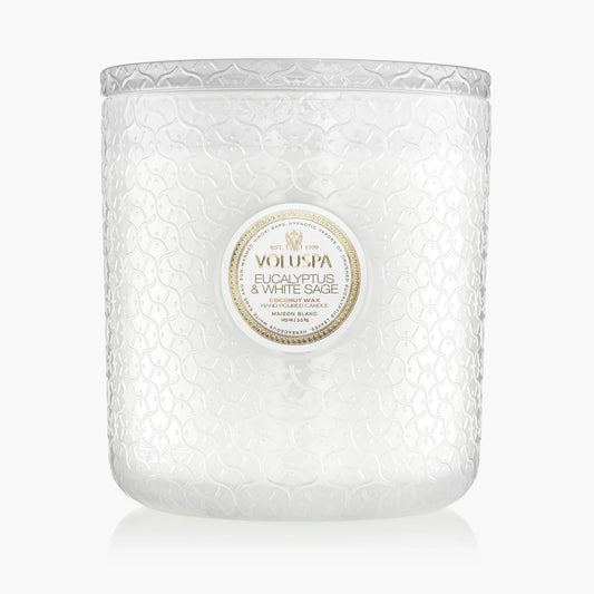 Eucalyptus & White Sage - 5 Wick Hearth Candle