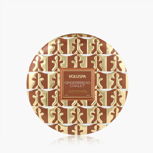 Gingerbread Chalet - 3 Wick Tin Candle